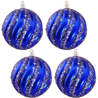 Christmas By Krebs 4 3/4" Shatterproof Christmas Ornaments - Azure Blue ...