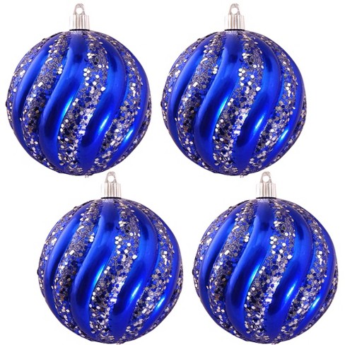 Christmas By Krebs 4 3/4 (120mm) Ornament [4 Pieces] Commercial Grade  Indoor & Outdoor Shatterproof Plastic, Water Resistant Ball Shape Ornament  Decorations : Target