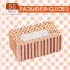 Hachikiko Orange and White Buffalo Plaid Plates, Orange Checkered Disposable Paper Food Trays for Dessert Appetizers Snack Hotdog Rectangular Platters - 3 of 4