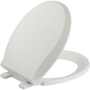 19" Elongated Toilet Seat Soft Close,Contoured Seat Toilet Lid Cover,Quiet-Close Lid toddler potty seat,Easy-Clean Surface - 1 of 4