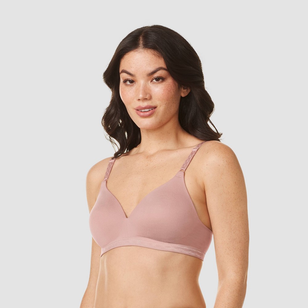 Simply Perfect by Warner's Women's Super Soft Wirefree Bra - Mauve 38B, Pink