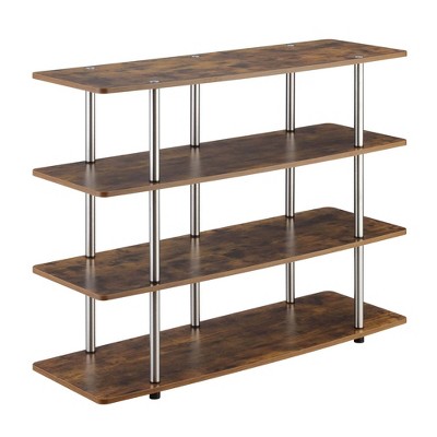 Designs2Go XL Highboy 4 Tier TV Stand for TVs up to 50" Barnwood - Breighton Home