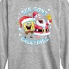 Boys' - SpongeBob SquarePants - Seasons Greetings Long Sleeve Graphic T-Shirt - 2 of 4