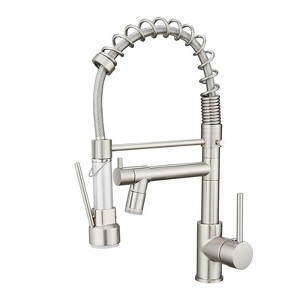 Gulches Commercial LED Kitchen Faucet with Pull Down Sprayer, Single Handle Single Lever Kitchen Sink Faucet - 1 of 4