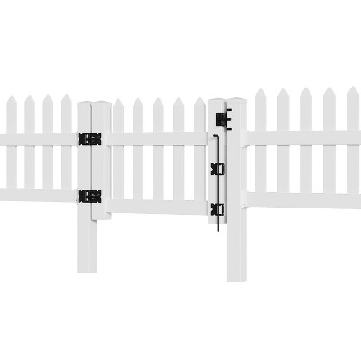 Heynemo Fence Panels,  Vinyl Outside Dog Fence, Outdoor Decorative Fence for Front Porch, Garden, Flower Bed, Lawn, Backyard