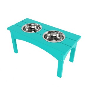 WestinTrends Elevated Pet Feeder for Cats and Dogs Puppy, Removable stainless steel eating Bowl, All Weather Resistant - 1 of 4