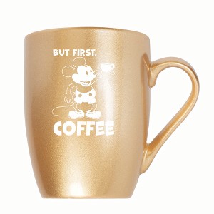 Elanze Designs But First Coffee 10 ounce New Bone China Coffee Tea Cup Mug, Vegas Gold - 1 of 4