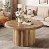 Tribesigns 31.5" Round Coffee Table, Farmhouse Circle Center Cocktail Table, Wood Living Room Tables for Apartment, Small Space - 2 of 4