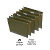 MyOfficeInnovations Hanging File Folders 3-Tab 2" Expansion Ltr Size Std Green 25/BX 884240 - 2 of 4