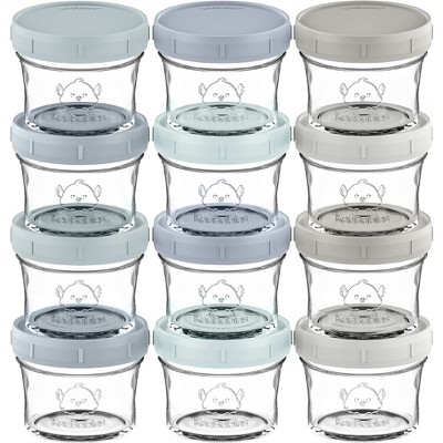 6pk Prep Baby Food Storage Containers, 4 Oz Leak-proof, Bpa Free Glass Baby  Food Jars For Feeding (nord) : Target