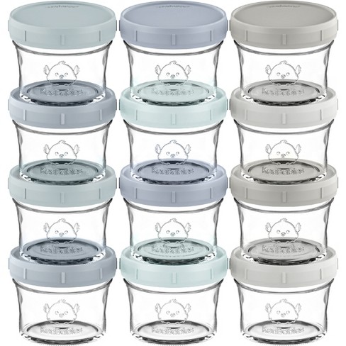 12pk Prep Baby Food Storage Containers, 4 Oz Leak-proof, Bpa Free Glass  Baby Food Jars For Feeding (nord) : Target
