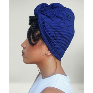 The Wrap Life | Printed Pleated Head Wrap - 1 of 4