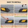 Parking Stoppers, 2 Pack 72'' Garage Wheel Stoppers - Heavy Duty Rubber Curb with Reflective Stripe, Installation Kit for Cars Trucks - 2 of 4