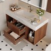 KWPZQEB 39.4" Bathroom Vanity with Ceramic Sink, Bathroom Sink Cabinet with 2 Drawers & 2 Storage Spaces, Floating Bathroom Vanity for Bathroom - 2 of 4