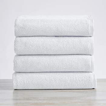 Great Bay Home Quick Dry Cotton Towel Set Cooper Collection (Bath Towel (4-Pack), Seagreen)