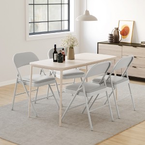 CuisinSmart 2/4 Pack Folding Chairs with Padded Cushions, Padded Foldable Chair Set for 2/4 Hold Up to 350 Pounds, Portable Folding Chair - 1 of 4