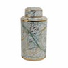 Modern Decorative Ceramic Jar with Lid - Elegant Marble Design - Ceramic Storage Container for Home, Office & Living Room - 2 of 4
