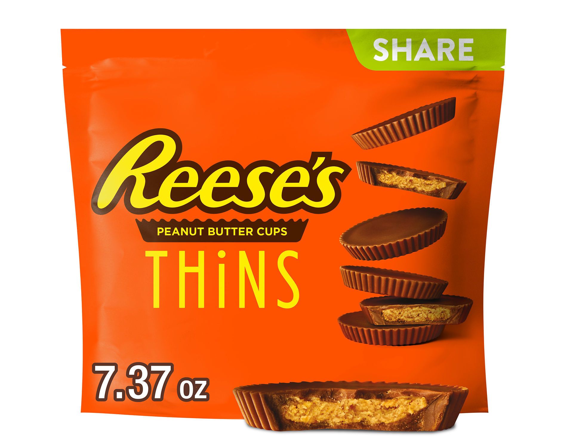 Reese's Peanut Butter Cups Thins Milk Chocolate Candy Pouch - 7.37oz
