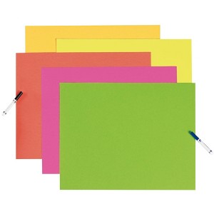 Pacon 12 Pt Railroad Board, 22 x 28 Inches, Assorted Hot Colors, 50 Sheets - 1 of 3