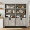 71" Tall Bookcase w/ Doors & Metal Base, 5-Tier Bookshelf with Cabinet & Adjustable Shelf, Wooden Book Shelf for Living Room Office Library - 2 of 4