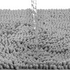 Home Mart Goods Large 2 Piece Set Dark Grey Soft Cozy Plush Chenille Bath Mat Bathroom Rug - 3 of 4
