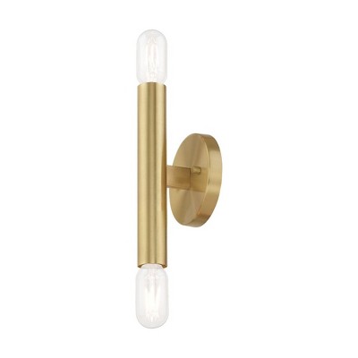 Copenhagen Mid-Century Modern 2-Light Brass Sconce