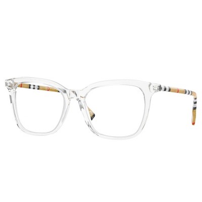 Burberry BE 2390 3889 Womens Square Eyeglasses Transparent 52mm