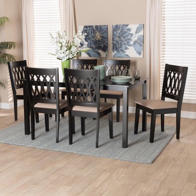 Baxton Studio Florencia Modern Fabric and Wood Dining Set