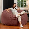 Jaxx 5 Foot Saxx - Large Round Bean Bag Chair for Adults - Lush Velvet - 2 of 3