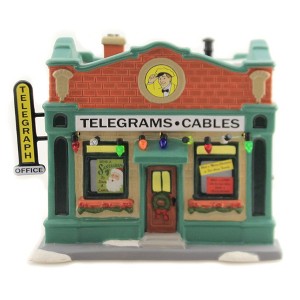Department 56 House 5.5 Inch Hohman Telegraph Office Telegrams Cables Village Buildings - 1 of 4