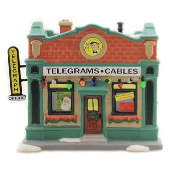 Department 56 House 5.5" Hohman Telegraph Office Telegrams Cables  -  Decorative Figurines