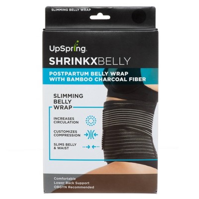 UpSpring Shrinkx Belly Postpartum Belly Wrap with Charcoal Infused Fabric - L/XL