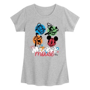 Girls' - Disney Jr - Mickey Mouse Clubhouse Group Fitted Short Sleeve Graphic T-Shirt - 1 of 3