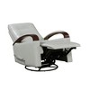 Faux Leather Swivel Gliding Recliner Chair with Luxurious Style - 4 of 4
