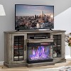 AMERLIFE 3-Sided Glass Fireplace TV Stand with LED Lights - 4 of 4