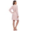 Women's 3 Piece Striped Pajama & Robe Set - White Mark - 4 of 4