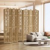 PexFix Carved Room Divider Folding Screen Room Divider with Copper Coin Pattern for Home Office Garden Terrace Paulownia Wood - 2 of 4
