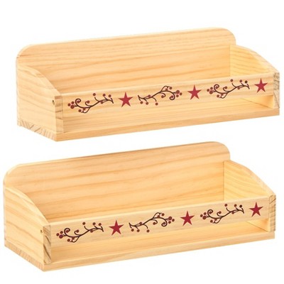 The Lakeside Collection Farmhouse Kitchen Magnetic Storage Shelf Set of 2 1 Pieces