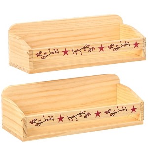 The Lakeside Collection Farmhouse Kitchen Magnetic Storage Shelf Set of 2 1 Pieces - 1 of 4