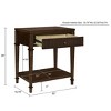 NicBex Nightstand with 1 Drawer,Bedside Table with Solid Wood Frame and Wood Legs,Modern Side Table for Bedroom,Living Room - 3 of 4