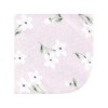 Hudson Baby Infant Girl Flannel Cotton Washcloths, Purple Dainty Floral 12 Pack, One Size - 3 of 4