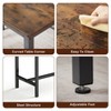 PAGED Dining Table and Dining Chairs Set of 3 with 2 Long Dining Benches and 1 Modern Dining Table for Bar Dining Room - 2 of 4