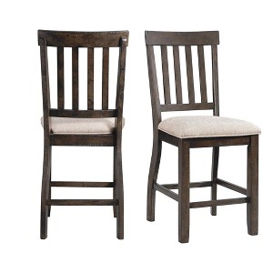 Stanford Counter Slat Back Chair Brown - Picket House Furnishings