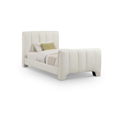 Meridian Furniture,Camila Chenille Fabric Bed