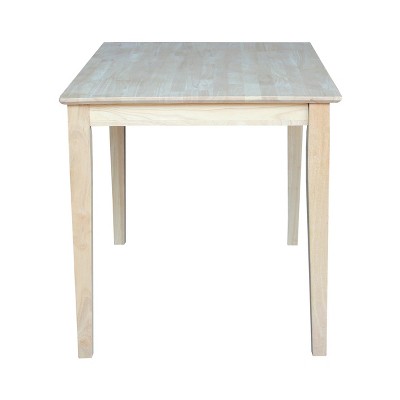 Transitional Solid Wood Extendable Dining Table in Natural Finish