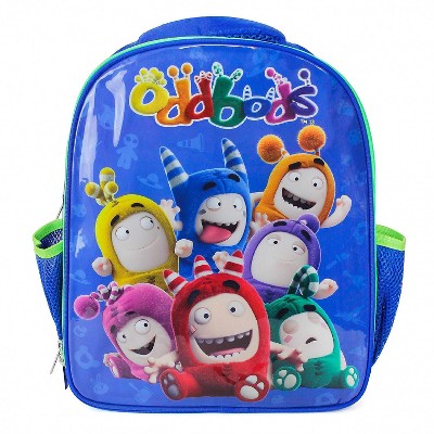 Oddbods Blue Backpack for Kids' School & Travel - Small, Insulated Children's Bookbag for Preschool, Kindergarten & Elementary School, Room for Lunchbox, Notebooks & More, Includes Two Side Pockets