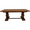 HomeRoots 81" Brown Solid Wood Trestle Base Dining Table - 4 of 4