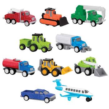 DRIVEN by Battat – Mini Toy Trucks and Airplane – Pocket Fleet Multipack - 10 pc