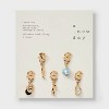 Fish Caviar Oyster Charm Set 5pc - A New Day™ Gold/White/Black - 2 of 2