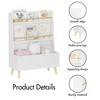 Sevobal Decorative Bookshelf Kids Bookshelf, Book And Magazine Rack, Book Organizer, Toy Storage Cabinet Organizer, White, 26.77"*12.6"*36.61" - 4 of 4